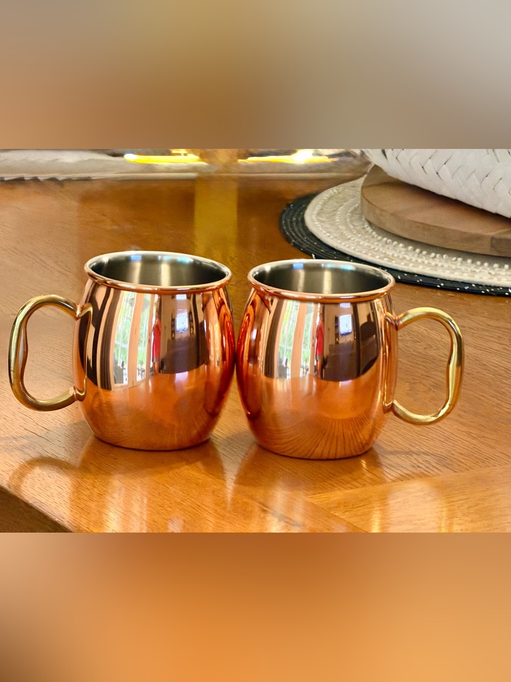 Pair of Vintage Copper Moscow Mule Mugs